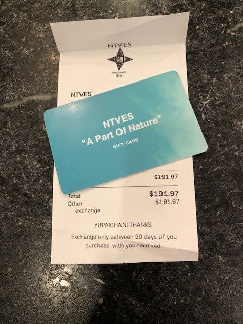 NTVES $191.97 Gift Card for Shopping & Gifting-image