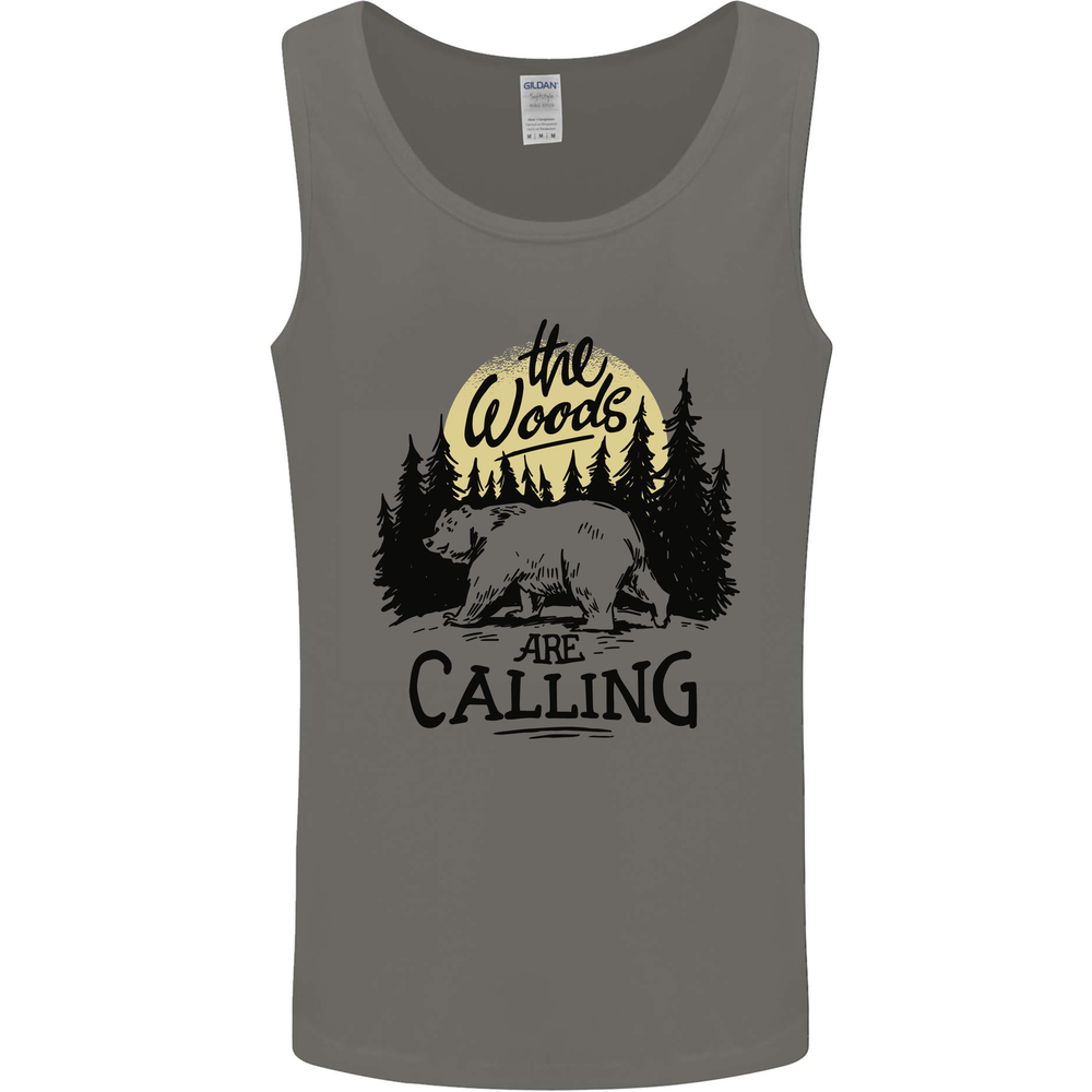 The Woods Calling Camping Trekking Bear Mens Vest Tank Top