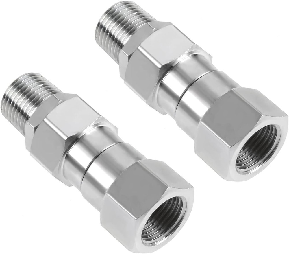 Pressure Washer Swivel 3/8 Inch NPT Male Thread Fitting Stainless Steel 360 D...