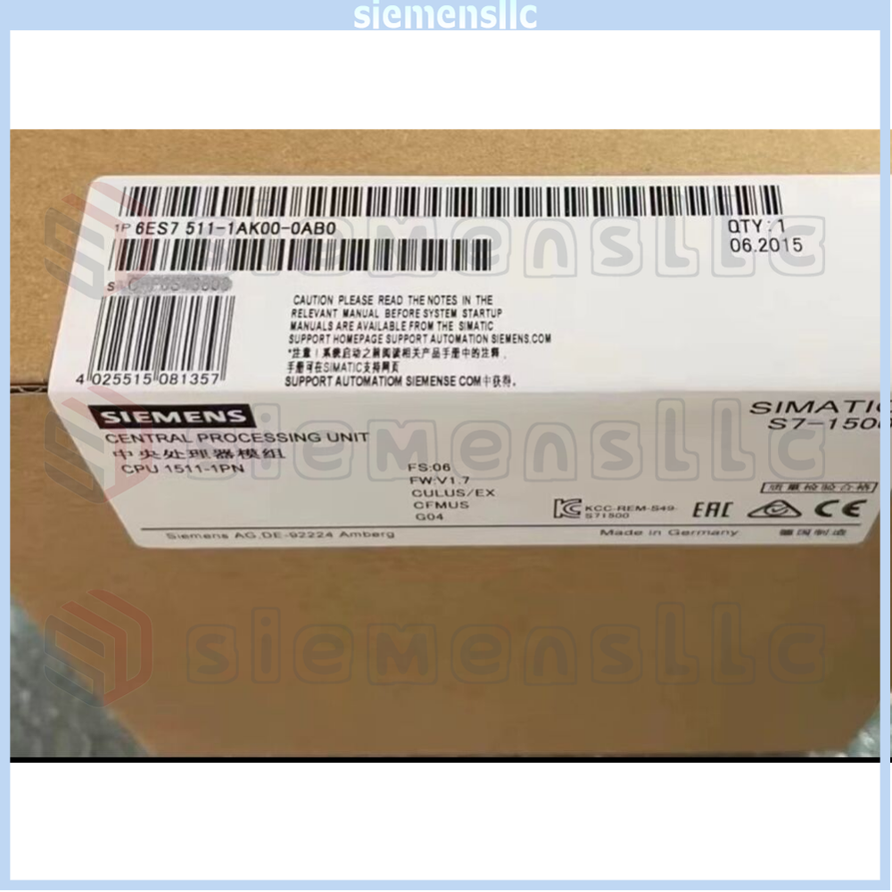 6ES7511-1AK00-0AB0 Siemens Simatic S7 1500 Central Processing Spot Goods New GQ