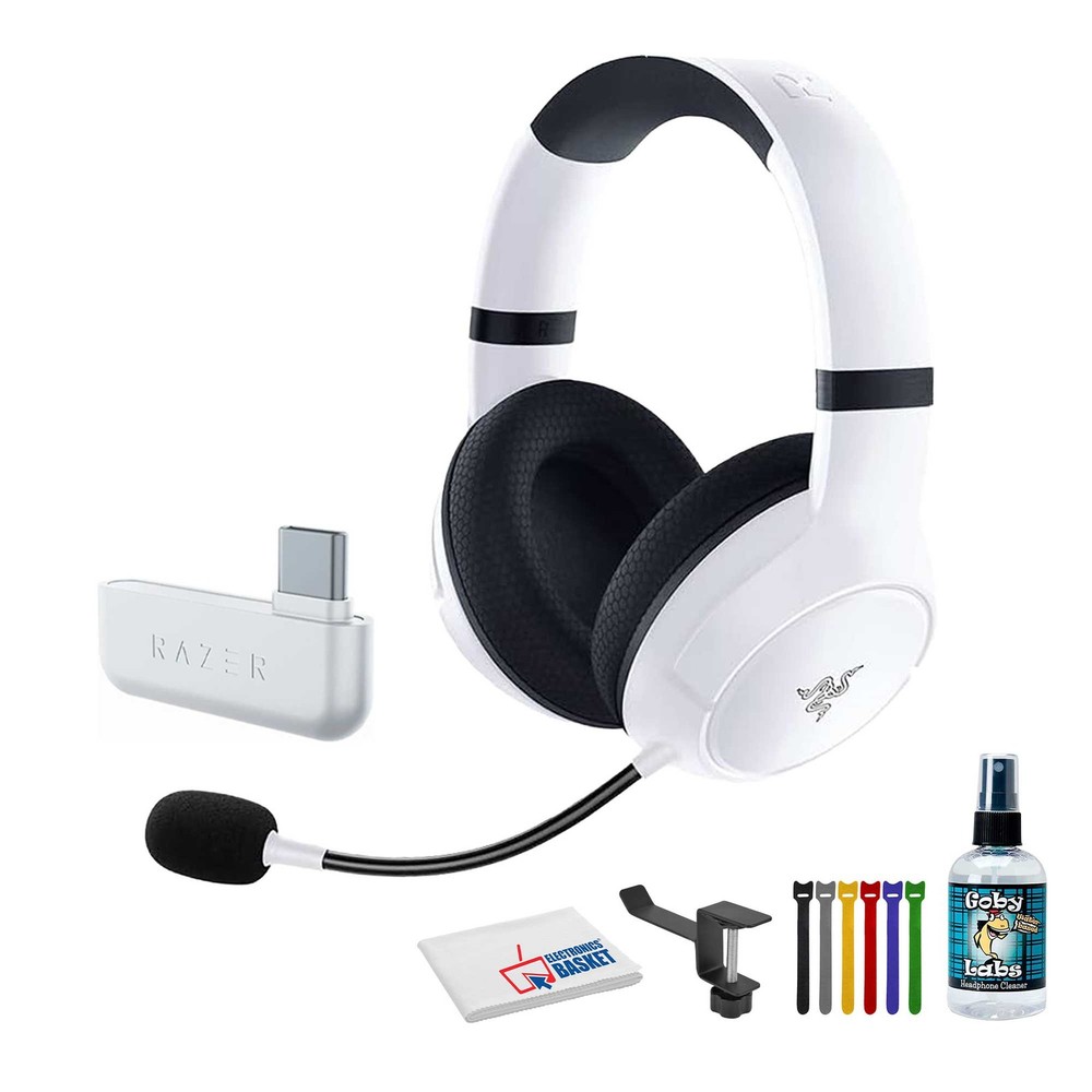 Razer Kaira HyperSpeed Wireless Gaming Headset White Bundle with Xbox  