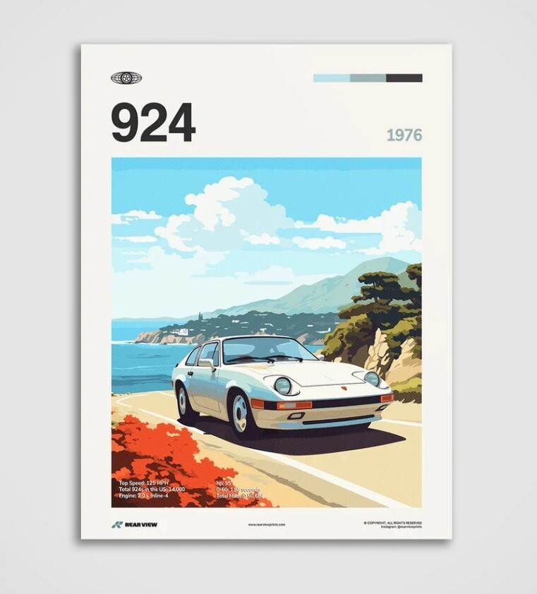924 1976 Car Print