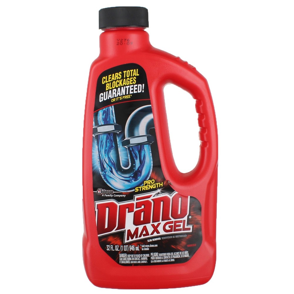 4 Pack Drano Max Gel Clog Remover Liquid, 32 fl oz