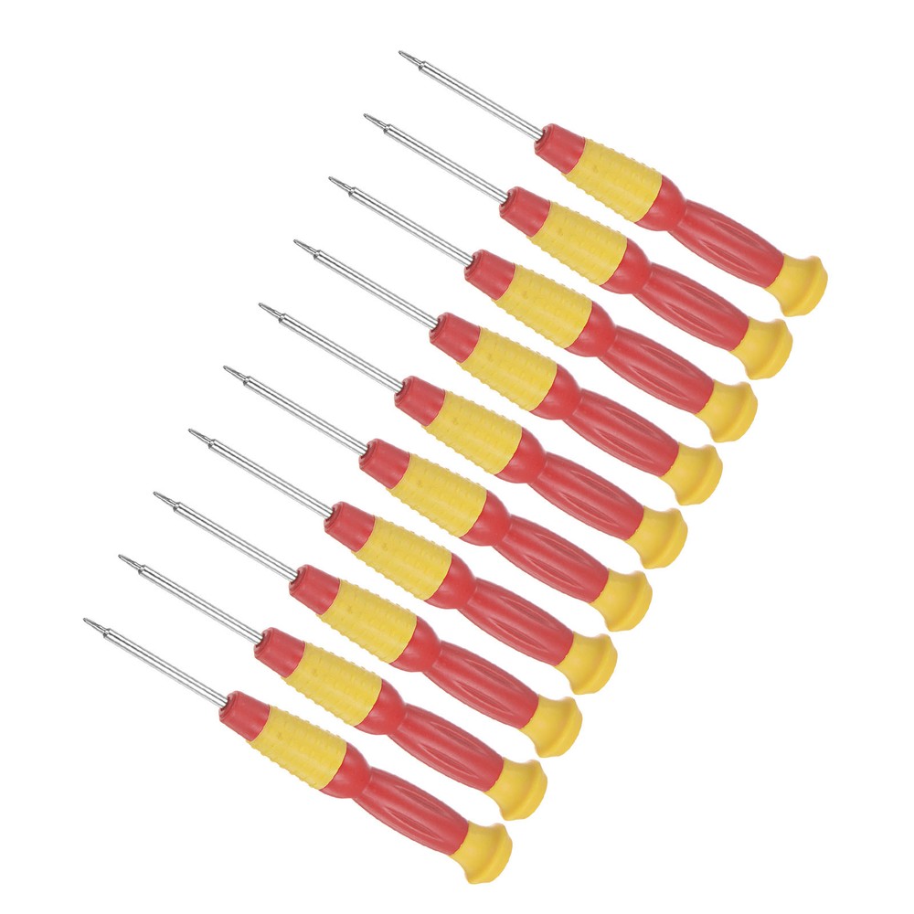 10pcs 0.6mm Y-Type Tri-Point Screwdrivers with Anti-Slip Handle 120mm Length