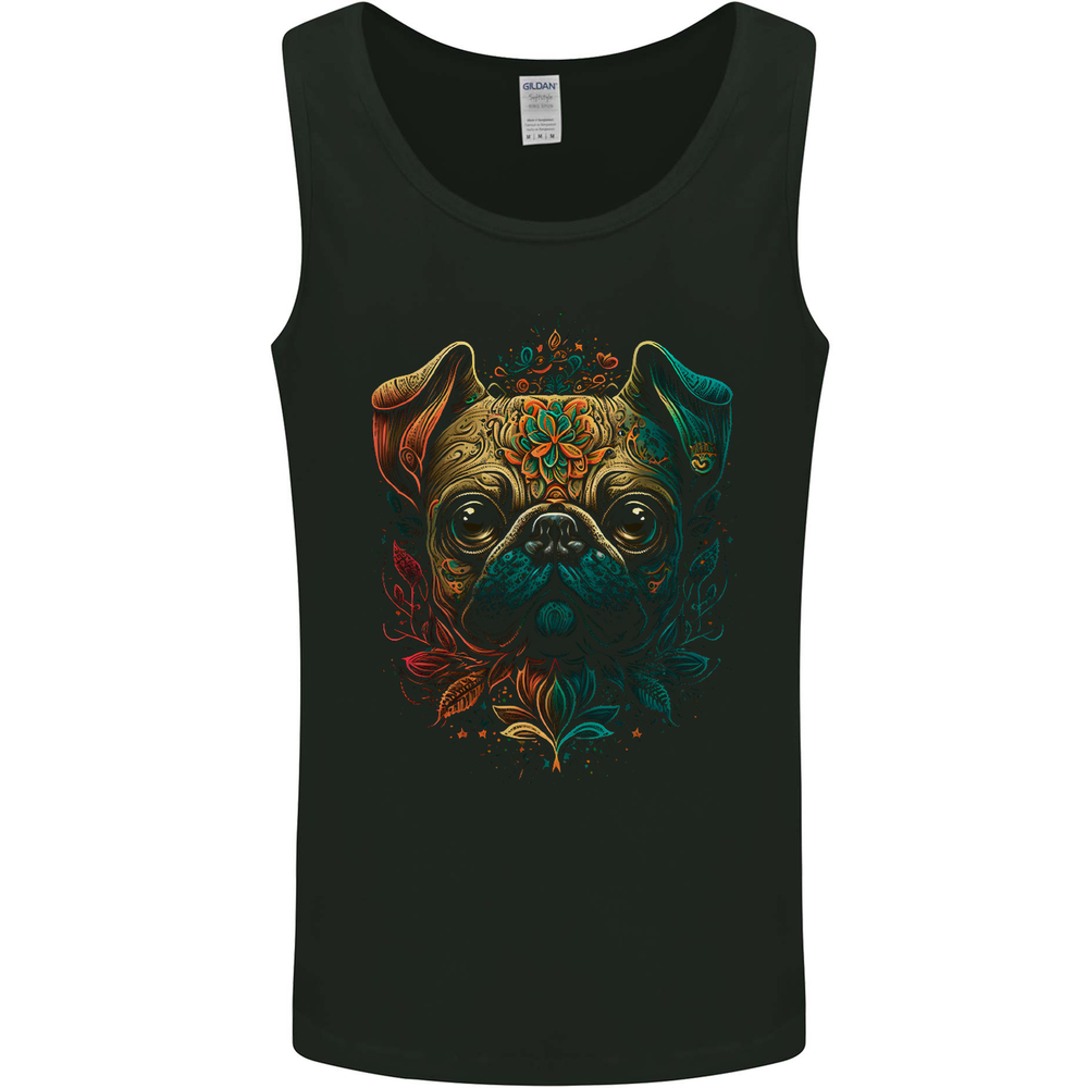 A Cool Pug Dog Mens Vest Tank Top