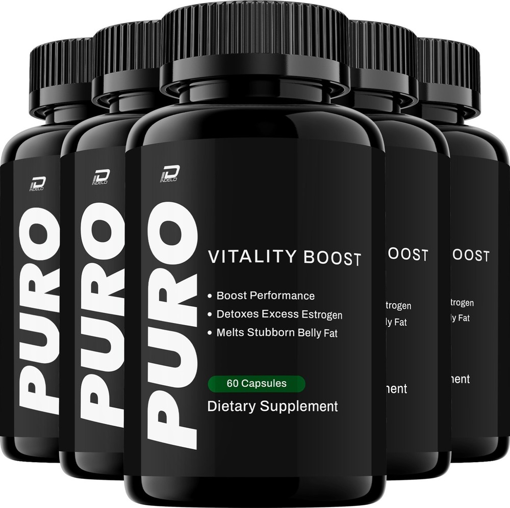 (5 Pack) Puro for Men Capsules – Puro Vitamin Complex Pills, Energy