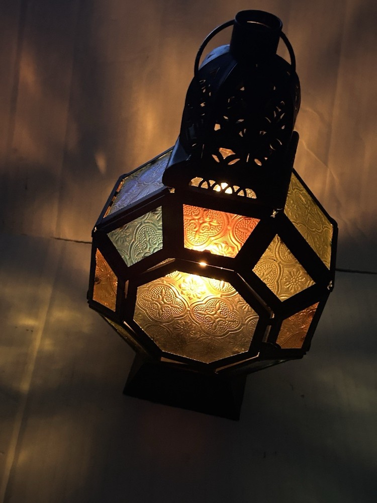 Rustic Metal and Glass Outdoor Hanging Bottom Load Votive Candle Holder