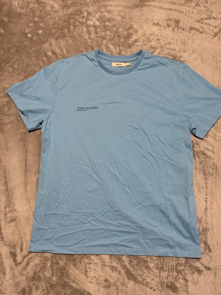 Pangaia Celestial Blue 365 Midweight Organic Cotton Short Sleeve T-Shirt Sz M