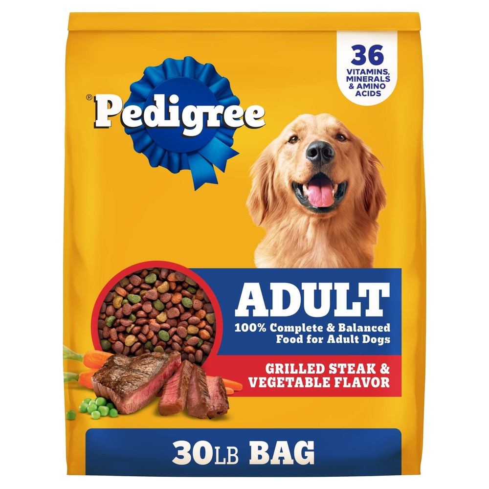 Nutrition Adult Dry Dog Food, Grilled Steak & Vegetable Flavor, 30 lb. Bag