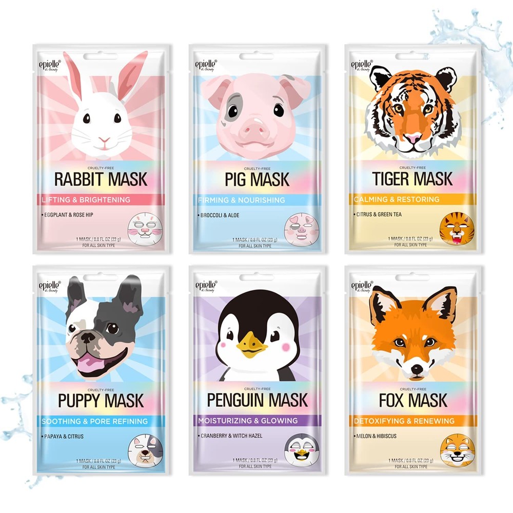 Animal Character Sheet Masks | Korean Beauty Masks for All Skin Types | Pack ...