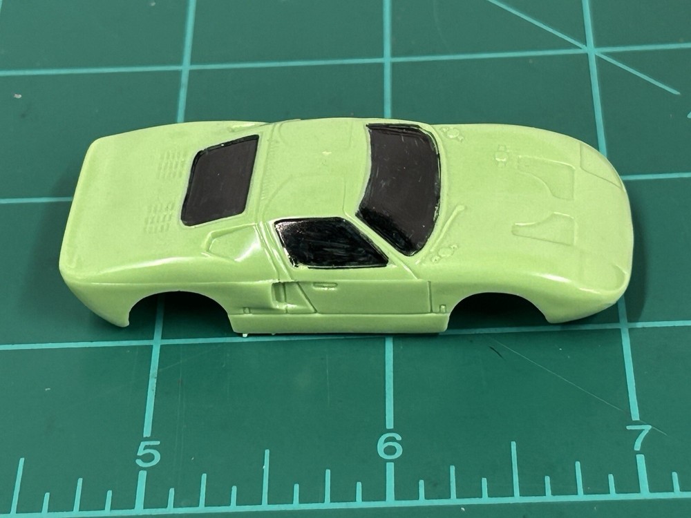 Custom Green Ford GT-40 HO Slot Car Body For Aurora Tjet Dash Autoworld TFX