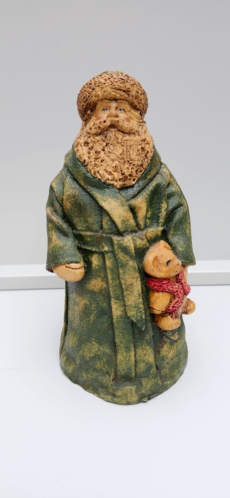 WW 1988 Old World Santa Figurine Teddy Bear Vintage Folk Art Christmas Decor 7