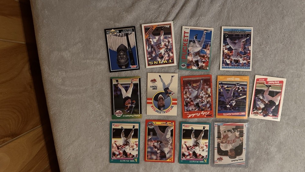 Kirby Puckett Lot Of 13 Rare Cards with Multiple Errors