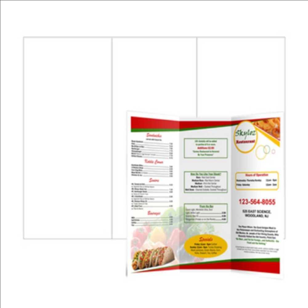 Printable Tri-Fold Sheet (No-Tear) 8.5