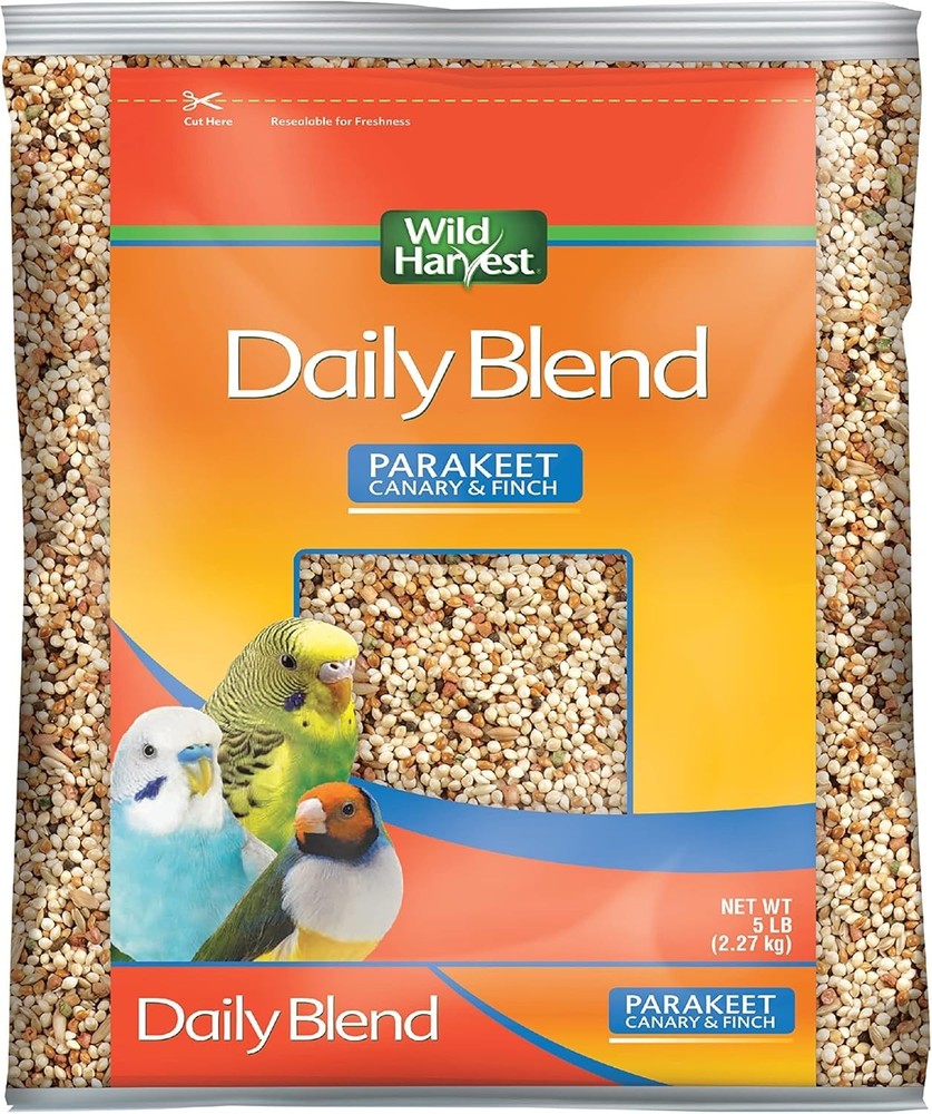 Wild Harvest Daily Blend Nutrition Diet for Parakeet Canary Finch 5 lb