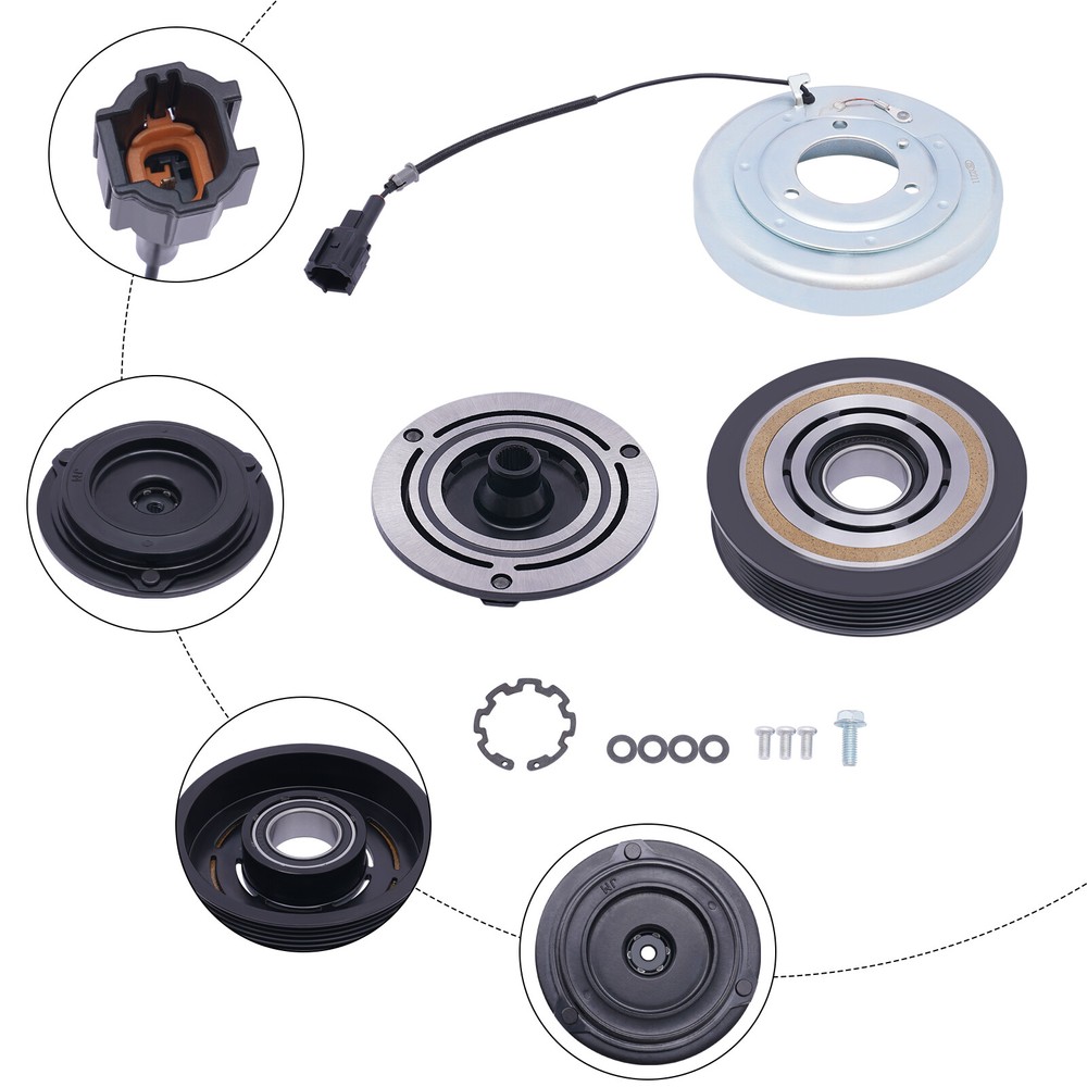 NEW A/C AC Compressor Clutch Kit For Nissan Altima 2002-2006 Maxima 2003-07 3.5L