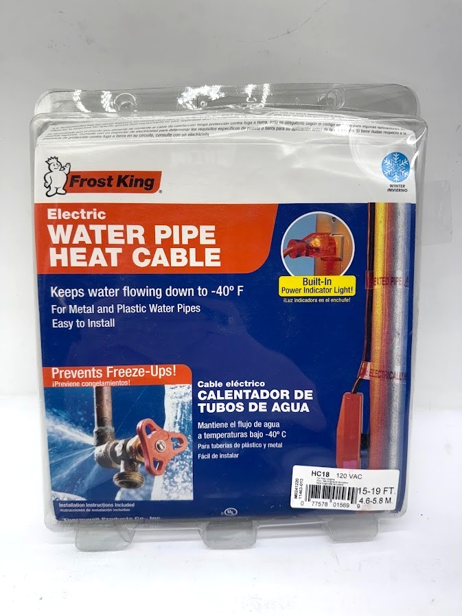 Frost King 18 ft. Automatic Electric Heat Cable Kit (Model: HC18A) *SHIPS FREE*