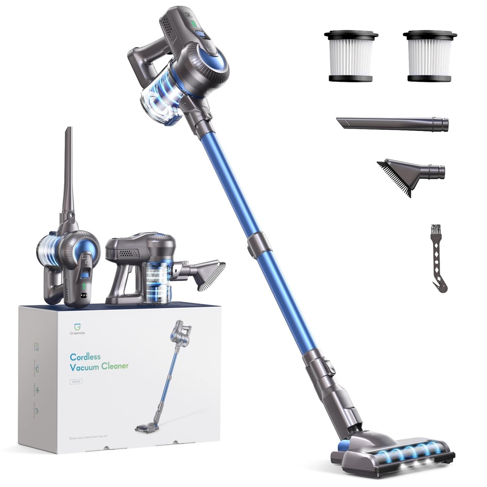 Cordless Vacuum Cleaner 23KPA, 30 Minutes Run Time, Lightweight Stick Vacuum ...