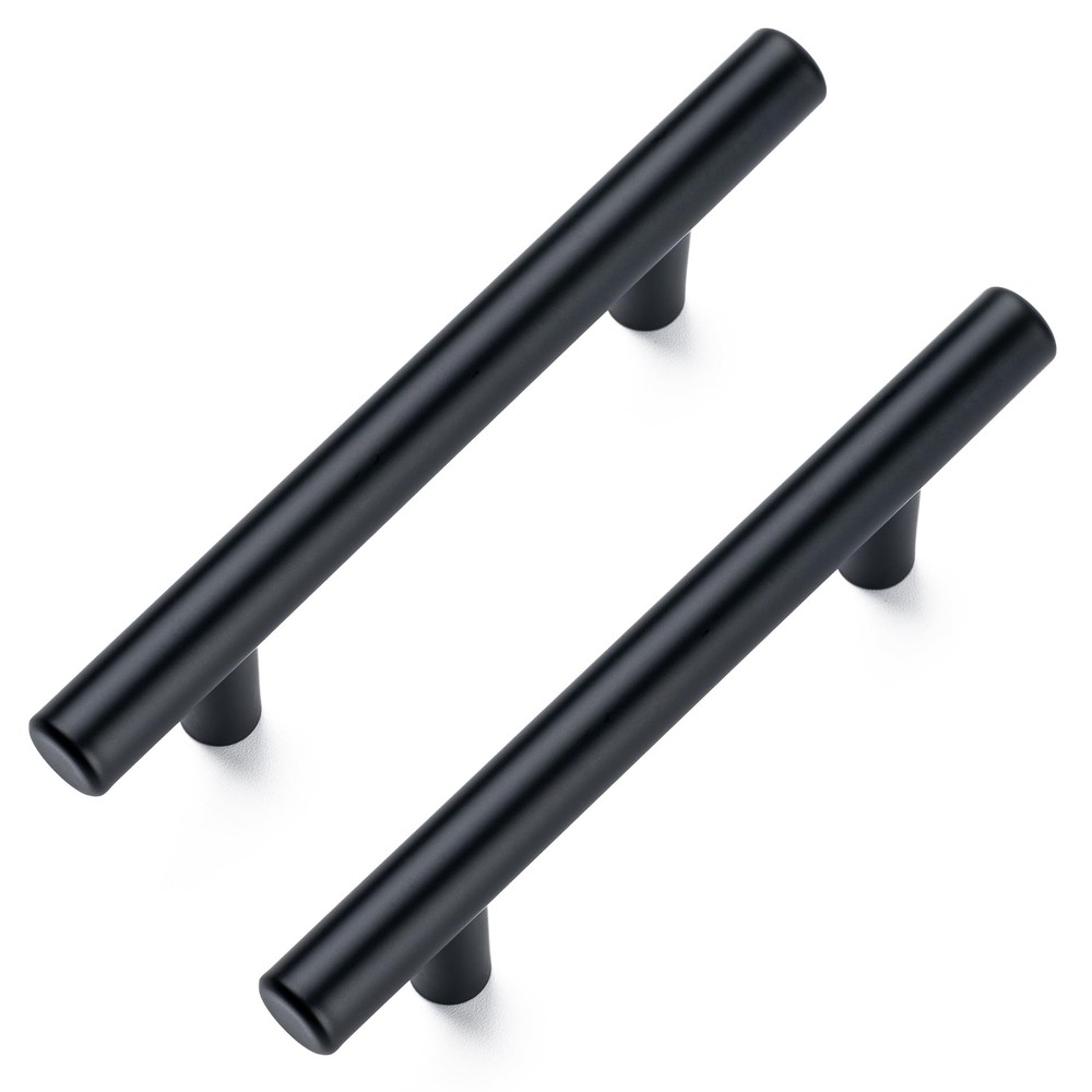 10 Pack Cabinet Pulls Matte Black Stainless Cabinet Handles ，for Kitchen and ...