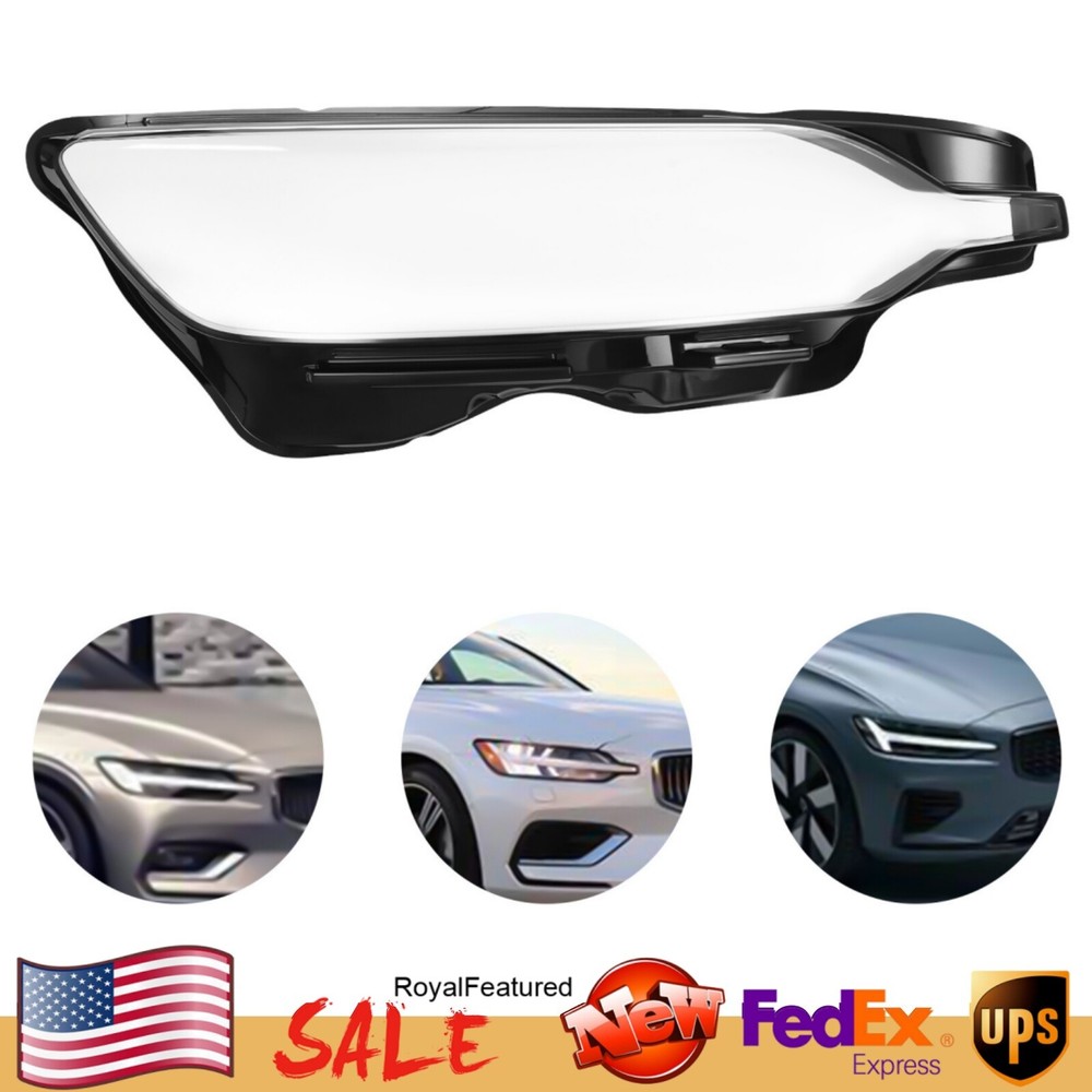 Volvo S60 2019-2024 Right Clear Headlight Lens Cover USA