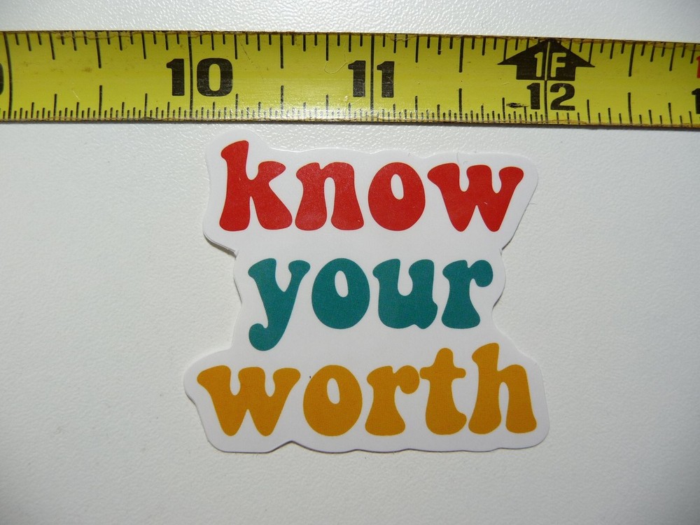 Christian Faith Decal Sticker - Know Your Worth Inspirational Church Lettering