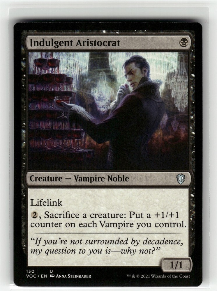 INDULGENT ARISTOCRAT Crimson Vow Commander #130 VOC(NM+)(MTG)