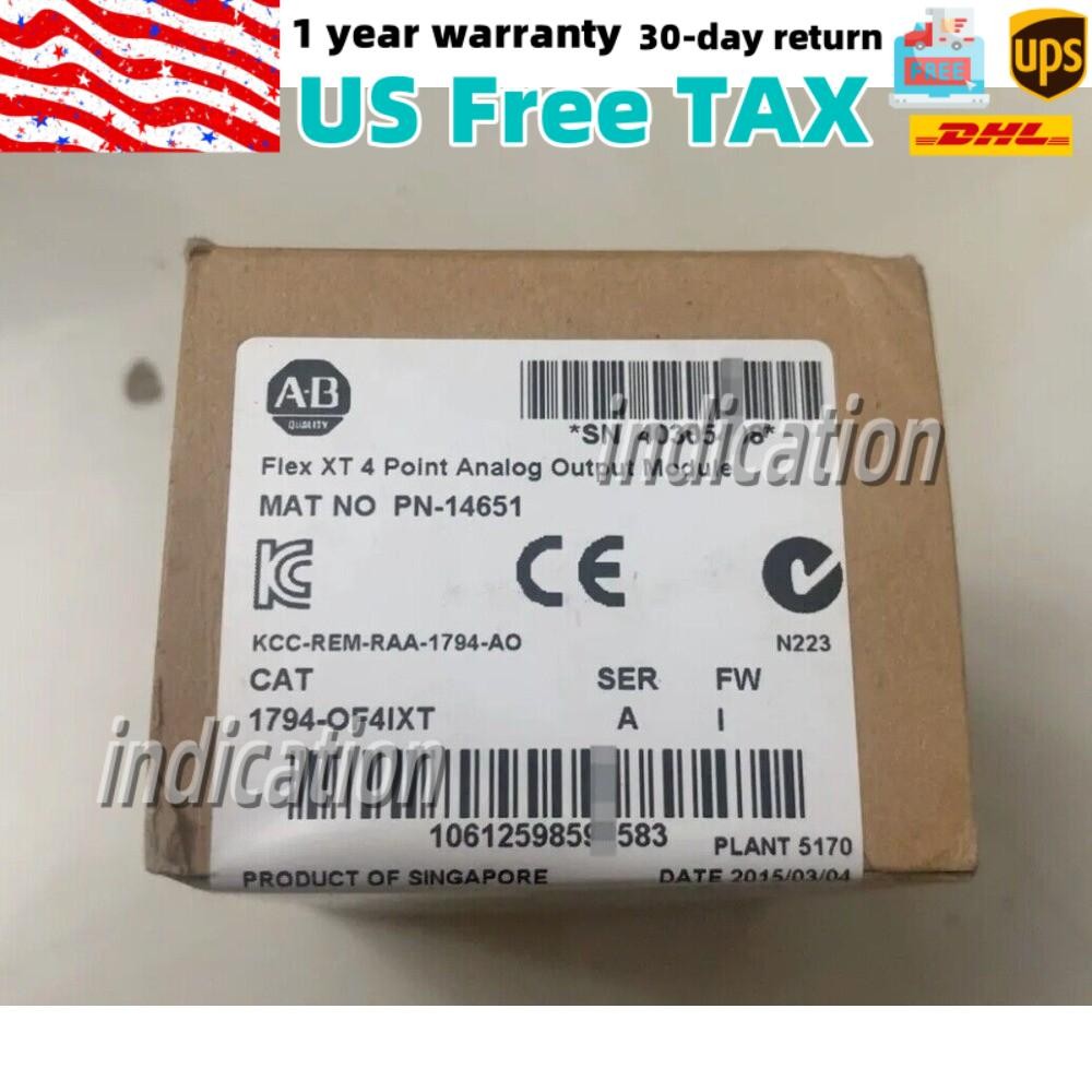 New Allen Bradley 1794-OF4IXT Flex XT 4-Point Analog Output Module US Free Tax