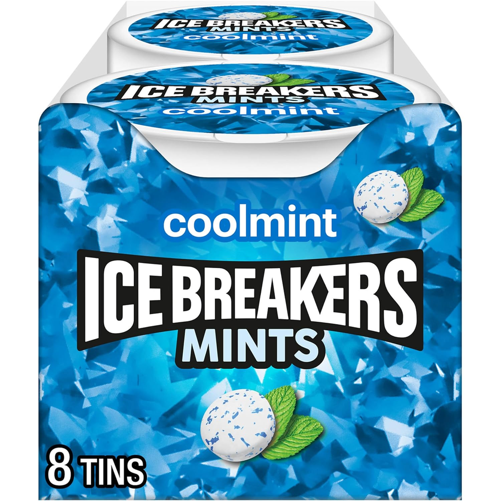 Coolmint Sugar Free Breath Mints Tin Pack 8 Count 1.5 oz