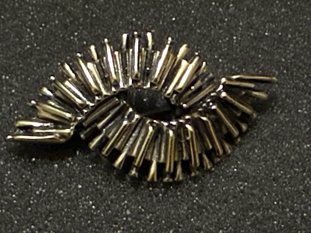 VTG Gorgeous Sterling Silver Signed SPUTNIK Atomic Mid Century Modern MCM Pin