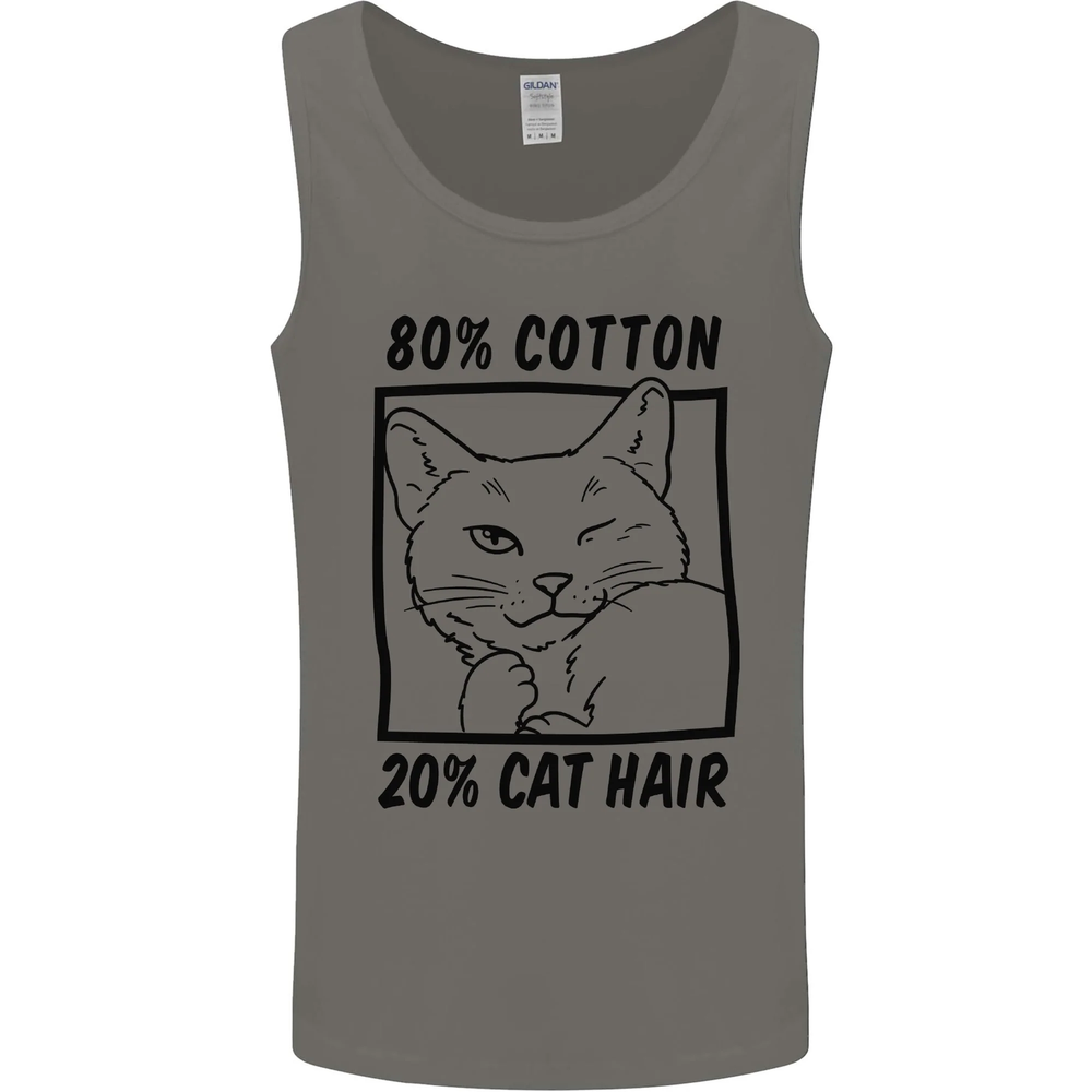 Part Cotton Part Cat Hair Funny Mens Vest Tank Top