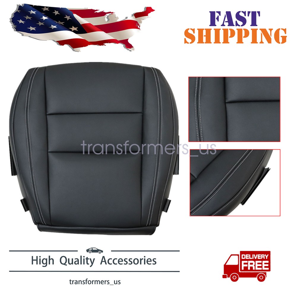 For 2011-2018 Dodge Durango Driver Replacement Bottom Leather Seat Cover Black
