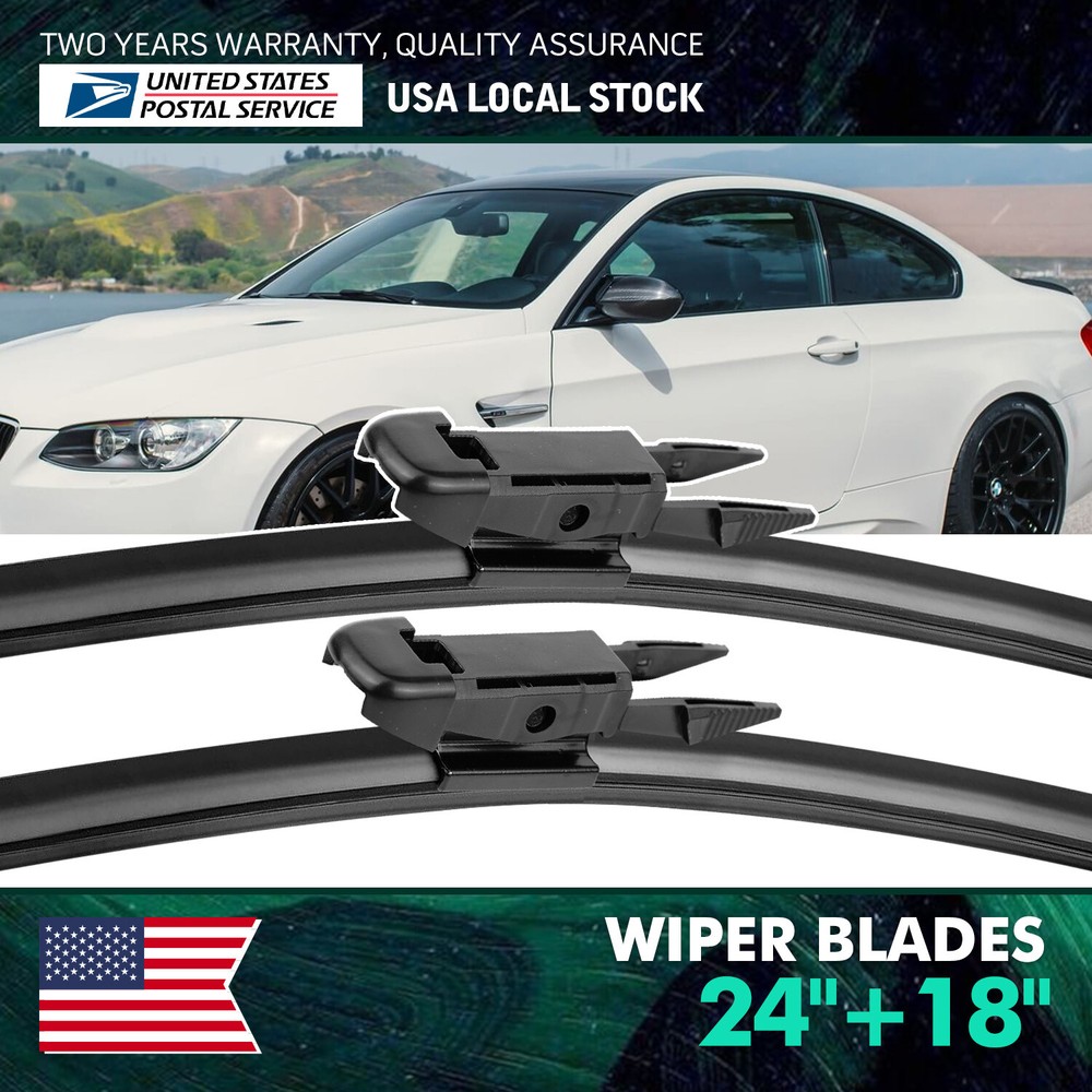 2009-2013 BMW 328i OEM Front Wiper Blades Set 24in & 18in