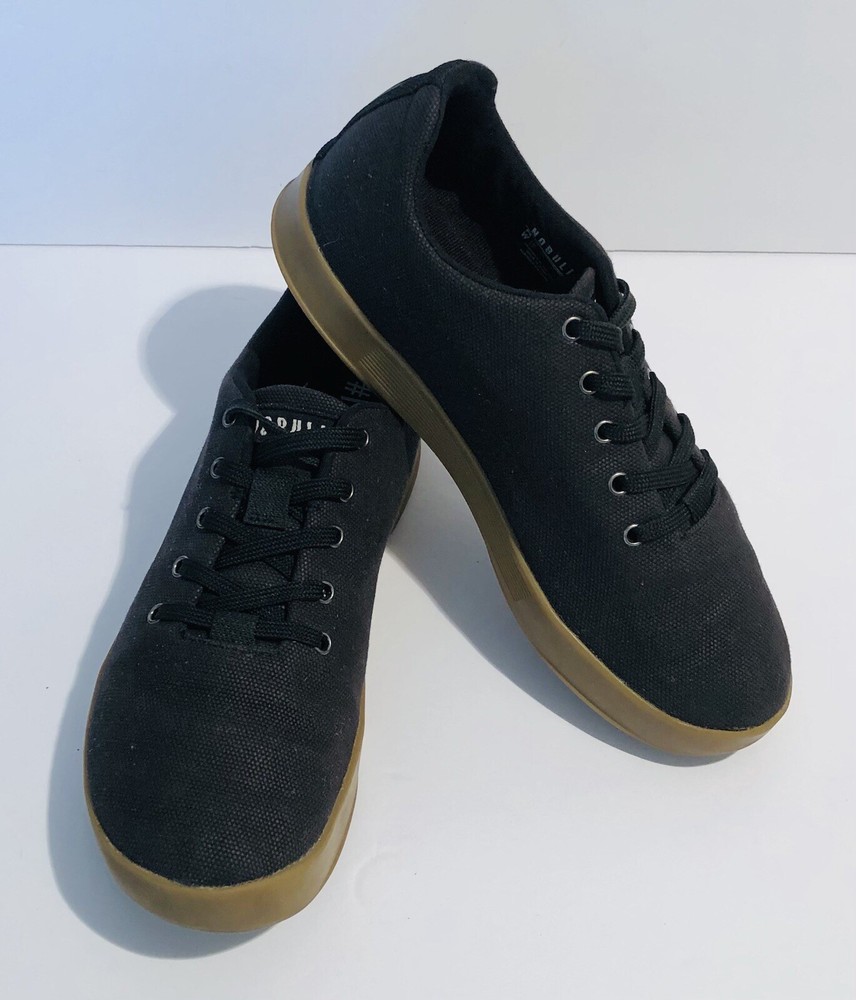 NOBULL Canvas Black Gum Training Shoes Sneakers Size 7 Mens 8.5 Womens