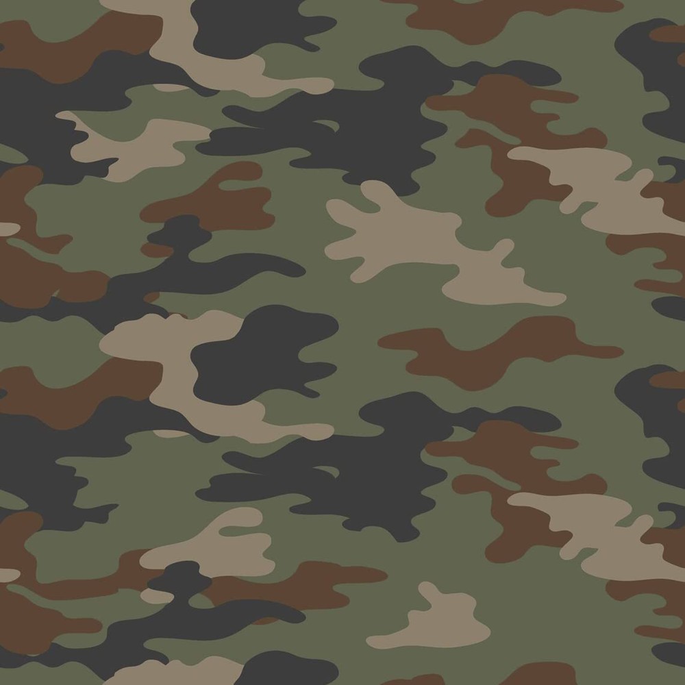 Camouflage Print Poly Rayon Spandex French Terry Stretch Fabric for DIY Projects