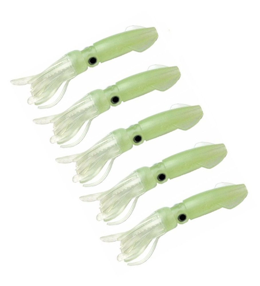 Glow-in-the-Dark Octopus Trolling Bait Soft Squid Skirt Saltwater Fishing Lure