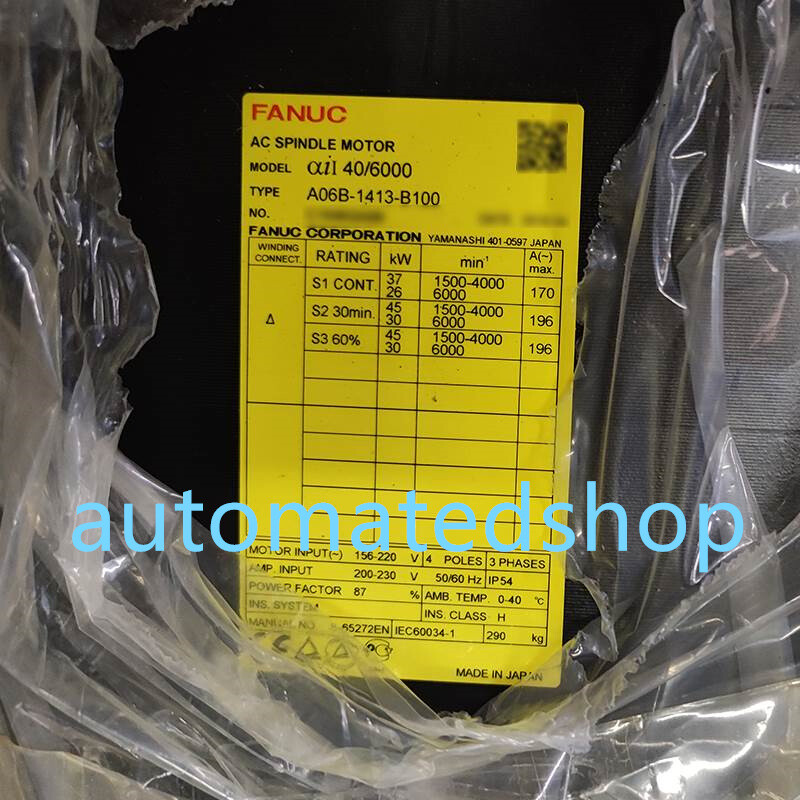 FANUC A06B-1413-B100 Spindle Motor Via DHL or FedEx
