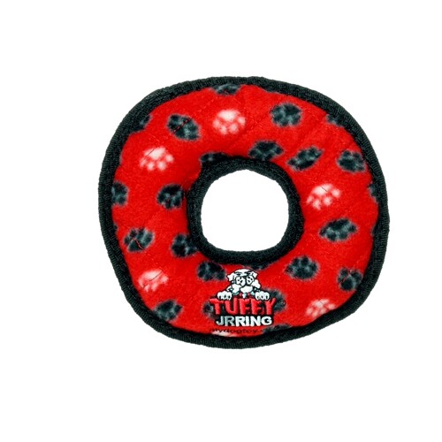 Tuffy Jr Ring Red Paw 1 Each  by Tuffy