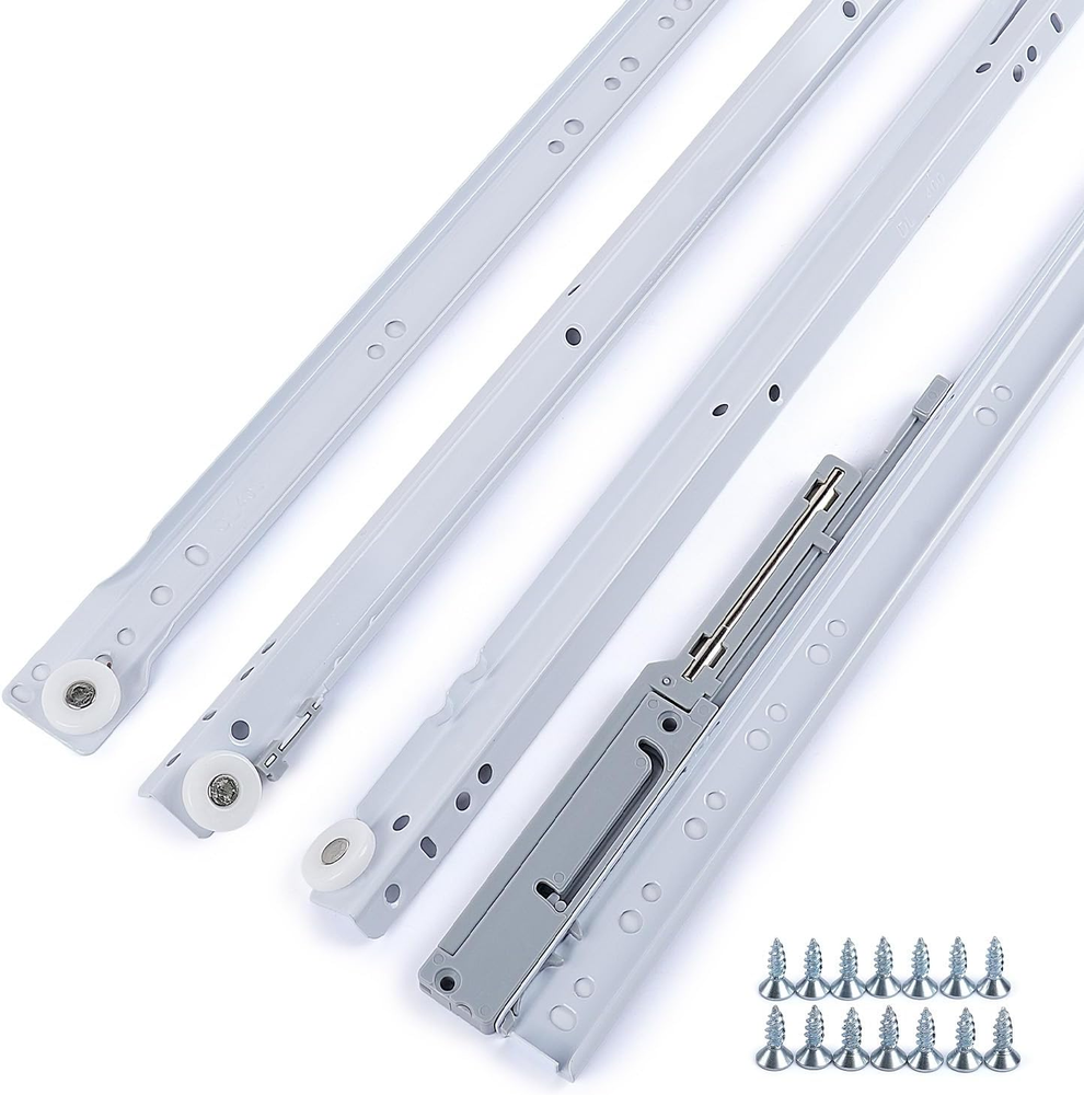 2 Pair Soft Close Drawer Slides Bottom Mount 16 Inch Cabinet Drawer Slides Under