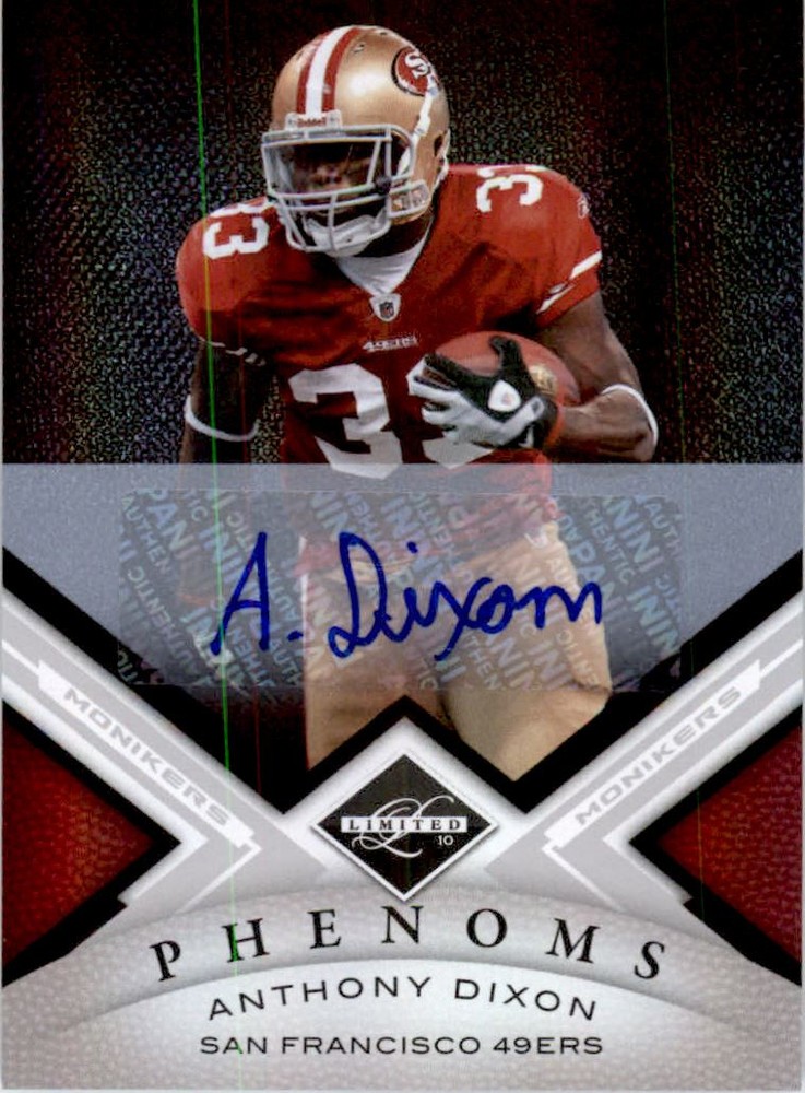 2010 Limited Monikers Autographs Silver #152 Anthony Dixon/199