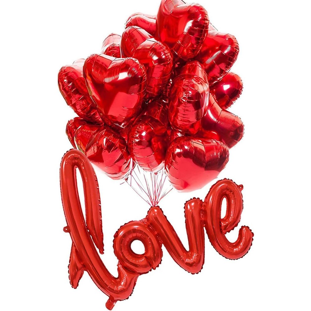 Valentine's Day Red Love Aluminum Film Balloon Set Confession Proposal Decor