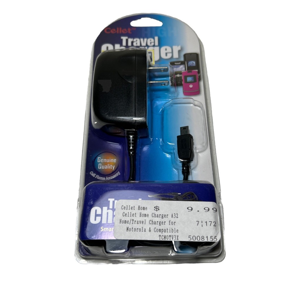 Cellet A32 Universal Fast Travel Charger for Motorola RAZR BlackBerry 8700 8800