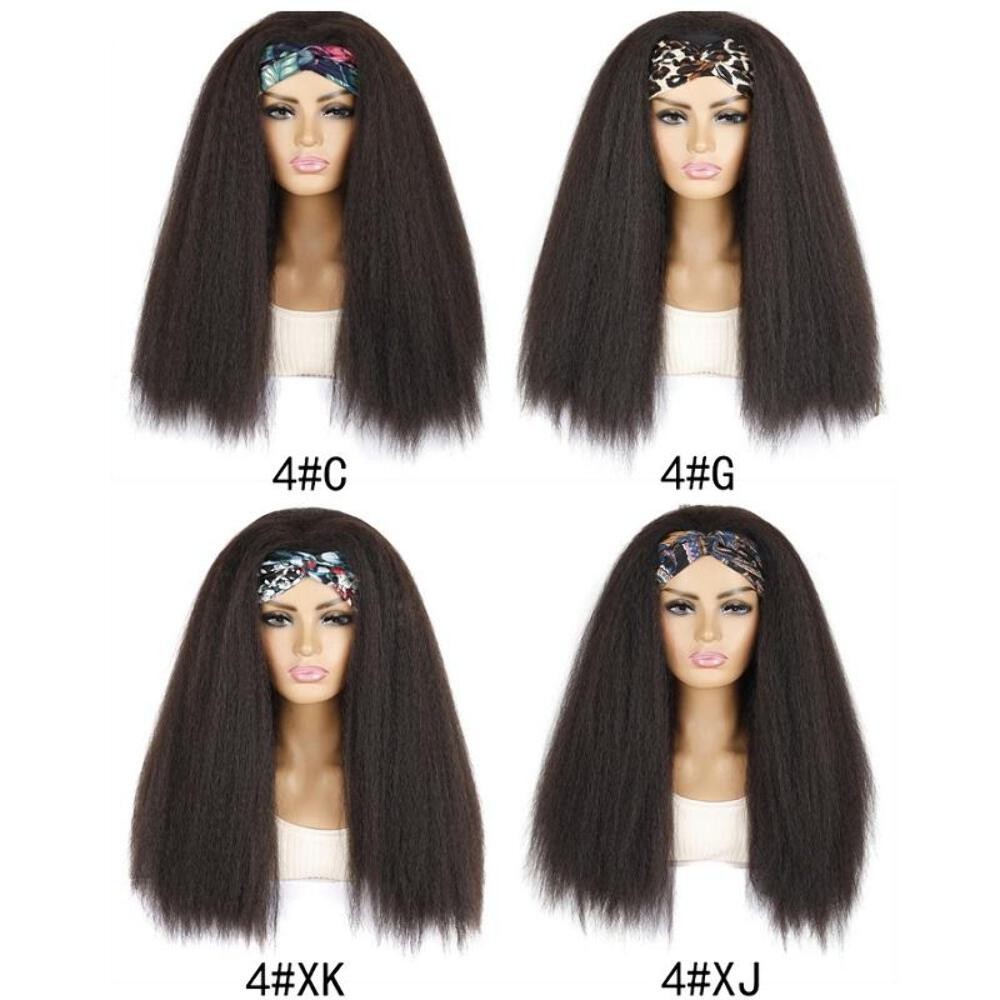 NNEIDS 4Xj Long Hair Turban Headband with Cornrow Wig in Color 4