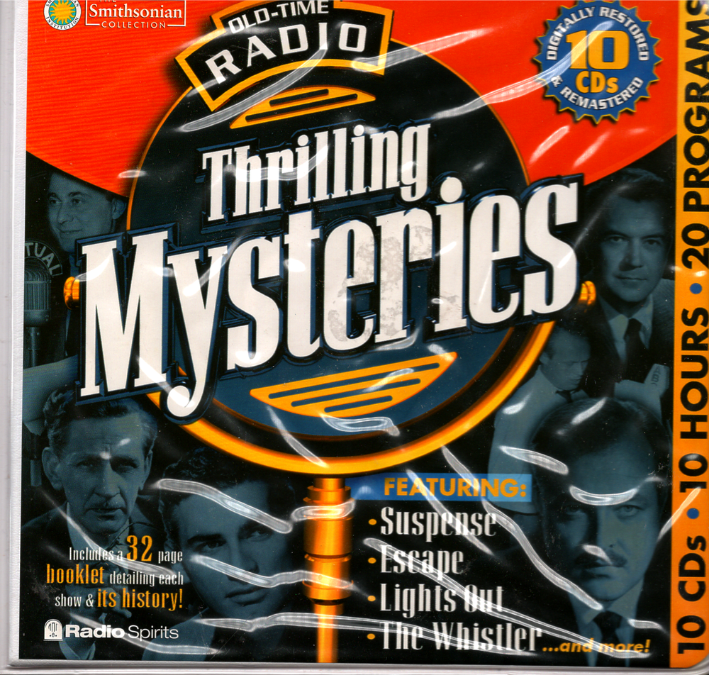 OLD-TIME RADIO, THRILLING MYSTERIES (10 CD set & 32-PAGE BOOKLET) SMITHSONIAN
