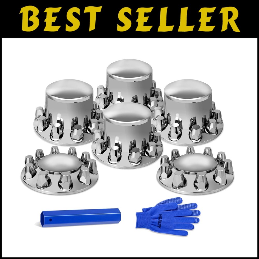 Universal ABS Chrome Dome Axle Covers for Semi Trucks - Durable Fit