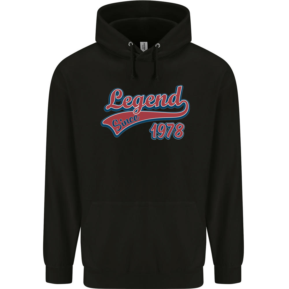 Legend Since 47th Birthday 1978 Mens 80% Cotton Hoodie