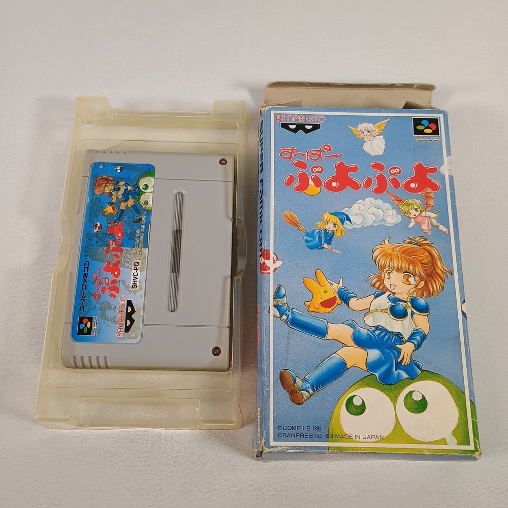 Japanese Super Puyo Puyo Nintendo Super Famicom Japan Import US Seller w/ Box
