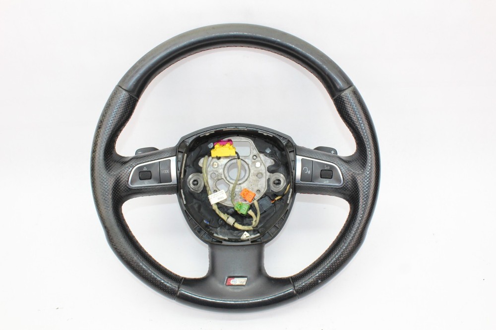2006-2015 Audi Q7 S-Line Steering Wheel in Black Leather Original OEM Replacement