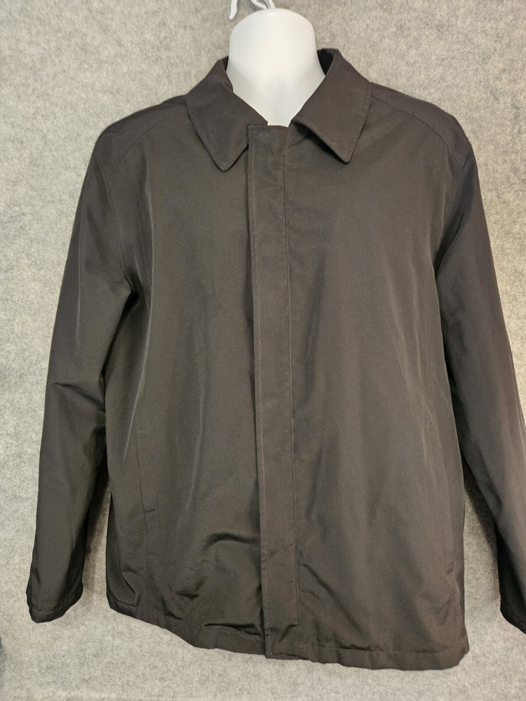 Kenneth Cole Reaction Jacket Men’s L Dress Overcoat Lined Black Full Zip Preppy-image