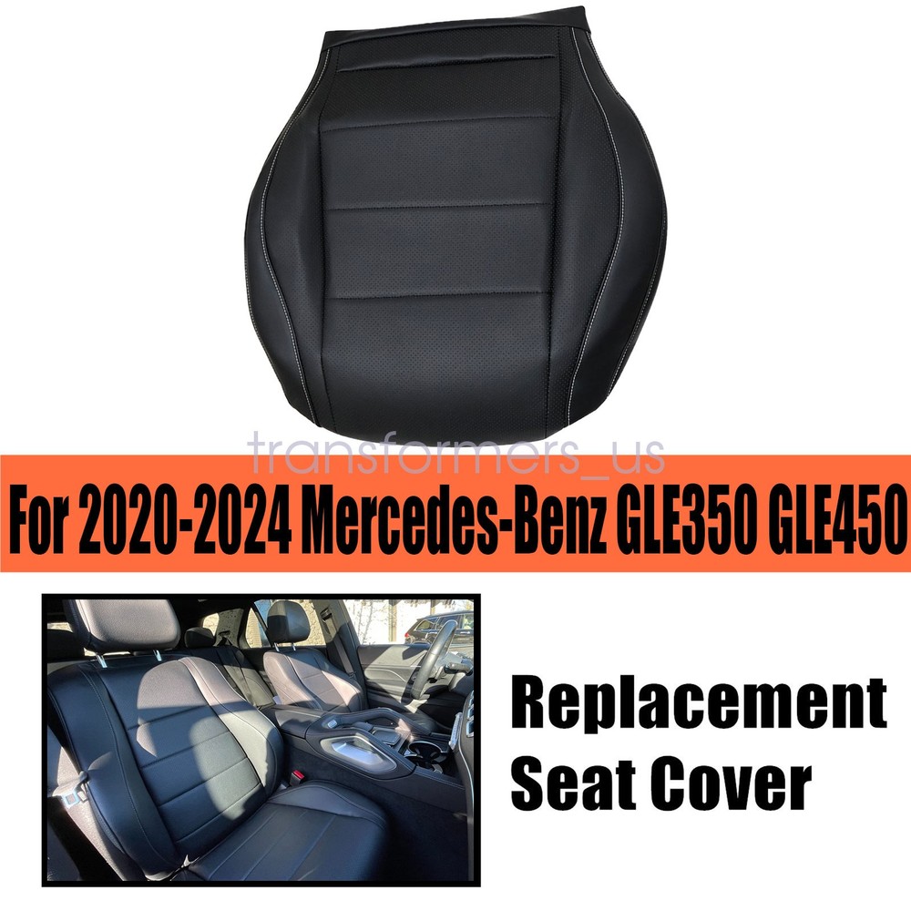 For 2020-2024 Mercedes Benz GLE350 GLE450 Driver Bottom Leather Seat Cover Black