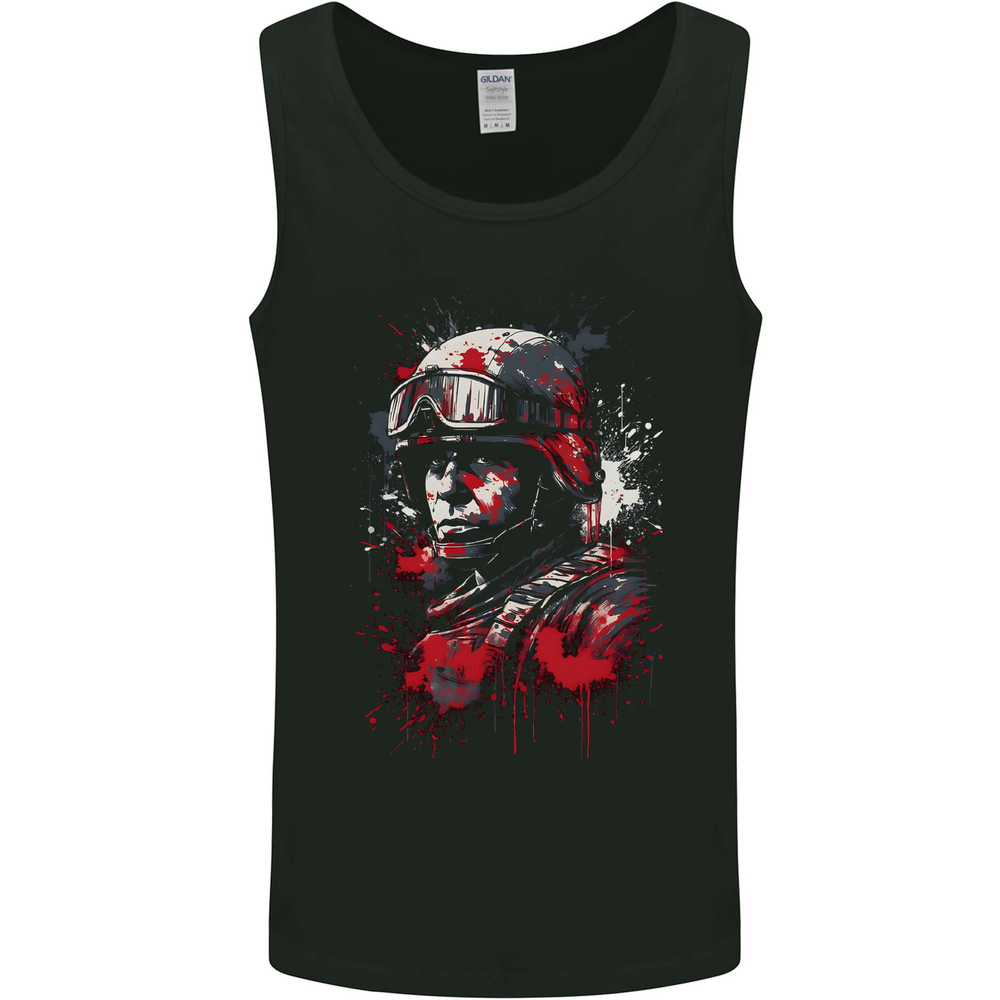 An American Soldier USA Army Marine Mens Vest Tank Top